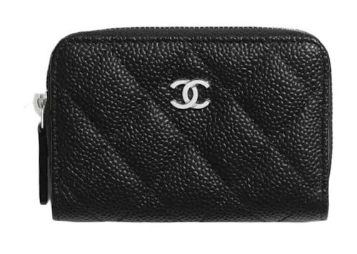 CHANEL Classic Zipped Coin Purse - Black (Ap0216)