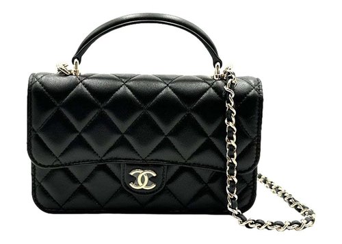 CHANEL Clutch/Phone Holder with Chain - Black (Ap3226/B06660/94305)