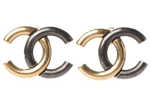 CHANEL Metal CC Earrings - Gold/Silver