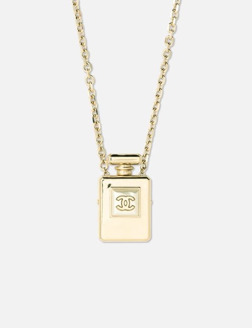 CHANEL Perfume Small Box Necklace - Gold