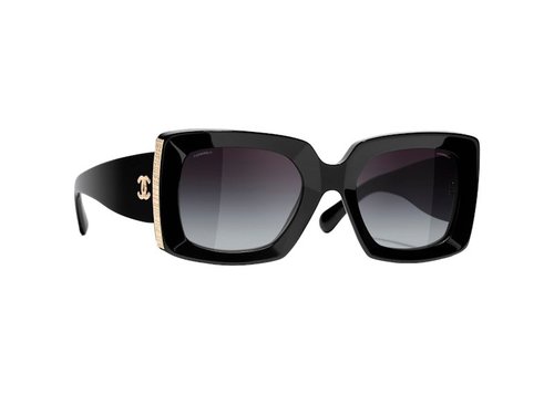 CHANEL Rectangle Sunglasses - Black (5435 C622/S6)