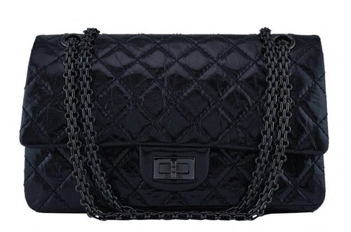 CHANEL Reissue 2.55 Classic Double Flap So Black Quilted Glazed Medium Black - Multicolor