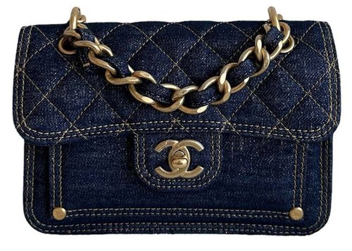 CHANEL Small Denim Messenger - Blue (As4051)