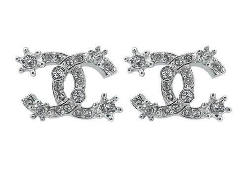 CHANEL Snowflake CC Logo Earrings - Silver (Aba435)