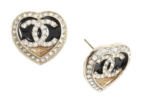 CHANEL Stud Earrings/Dark /Crystal ABB664 B14145 NR576 Dark - Gold/Black/Dark Gold