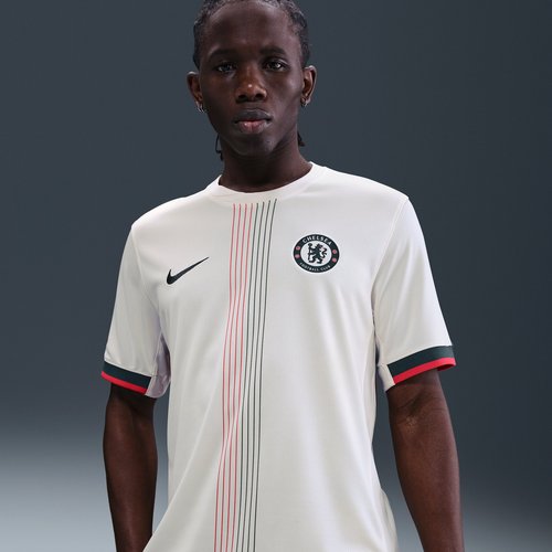 Chelsea FC 2025/26 Stadium Away Nike Dri-FIT Soccer Replica Jersey - Phantom/Speed Red/Galactic Jade/Galactic Jade - HJ4602-031