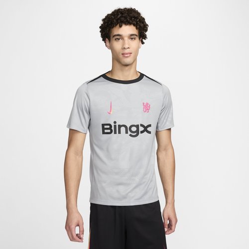 Chelsea FC Academy Pro Third Nike Dri-FIT Soccer Pre-Match Top - Particle Grey/Black/Opti Yellow/Pink Prime - FQ2541-074