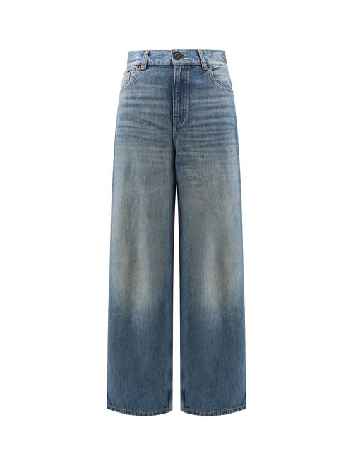 Chloé Blue Denim Jeans With Logo Label On The Back - CH26SDP0225240R