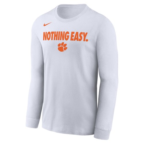 Clemson Nike College Long-Sleeve T-Shirt - White - M22284MMCT-WHT