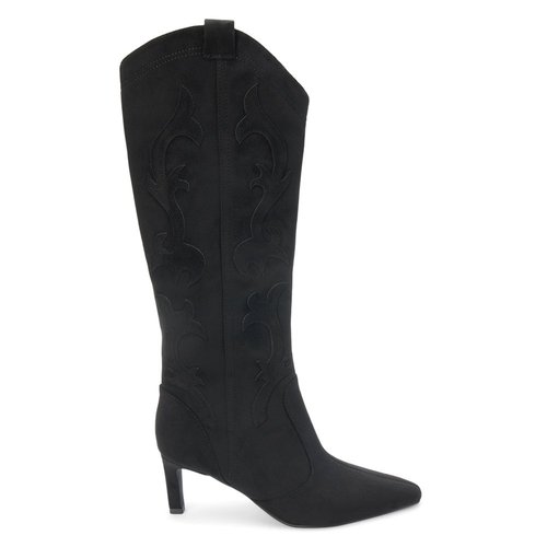 COCOnUTS by Matisse Abrams Embroidered Pointed Toe Pull On Cowboy Boots - Black - ABRAMS-002