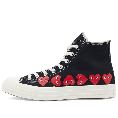 Comme des Garçons PLAY Converse Edition Chuck 70 Multi Heart - Black - P1K1271