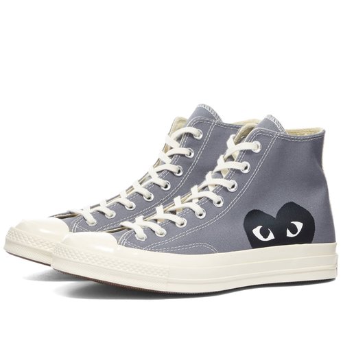 Comme des Garçons PLAY Converse Edition Half Heart Chuck 70 High - Grey - P1K1221