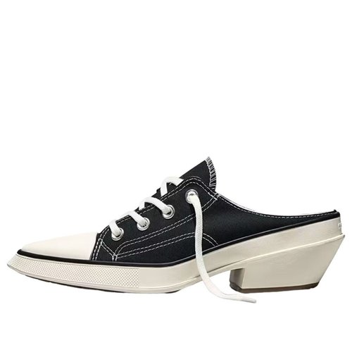 Converse Chuck 70 Low De Luxe Pointed Mule Heel Platform - Black/Egret/White - A16060C
