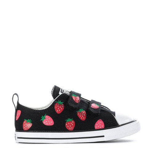 Converse Chuck Taylor All Star EasyOn Low 'Strawberries' | | Size 4 - (Strawberries)/Black/Red/White - A14929F