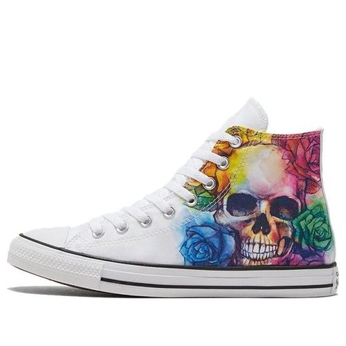 Converse Chuck Taylor All Star High Top Skull and Roses - White/Multi-color - 169106F