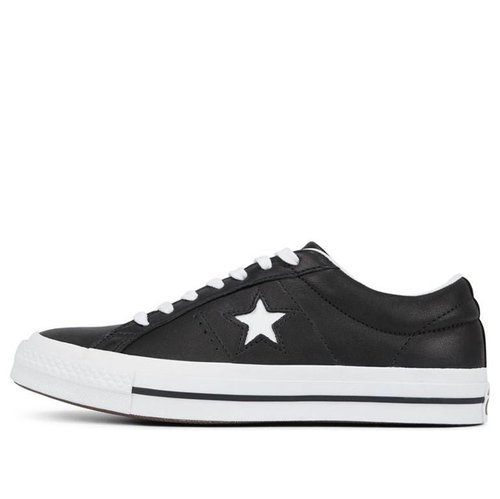 Converse Leather One Star Low Top - Black/White - 163385C