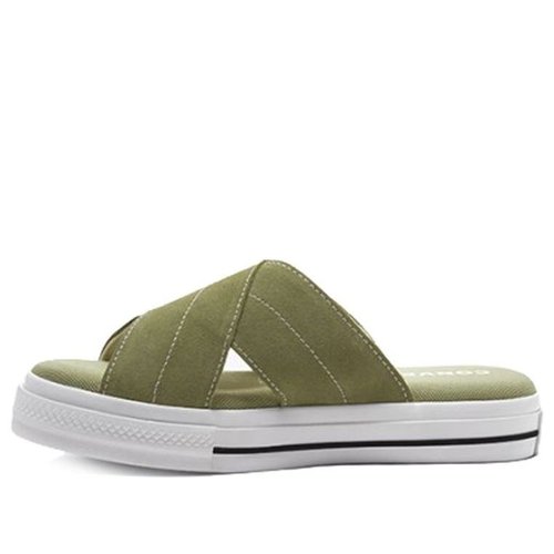Converse One Star Slip Sandal Thick Sole Retro Low Top Sports Slippers - Green - 567723C