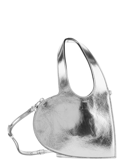 Coperni heart Heart-shaped Metallic Crossbody Bag With Logo Lettering On The FrOnt And Cut-out On The Handle In Leather - COPBA93F6051SLV