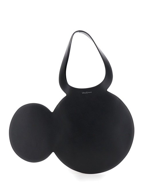 Coperni mickey Handbag With Cut-out Handle And Logo Lettering On The FrOnt In Leather - Black - DBA101F6031BLACK