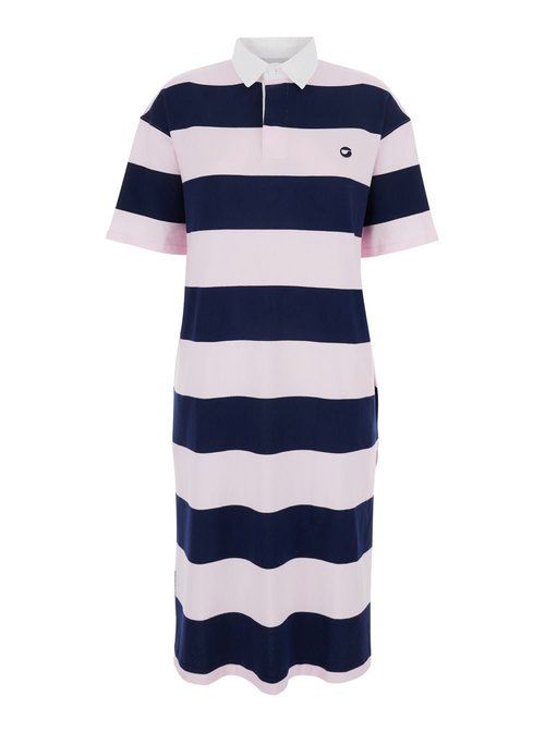 Coperni Multicolor Dress With All-over Stripe Pattern And Embroidered Logo On The FrOnt In CottOn - COPJS216F5026PNKBLU