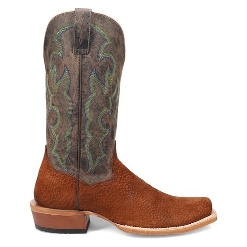 Dan Post Boots Cappy Carpincho Embroidered Square Toe Pull On Cowboy Boots - Brown - DP.5023