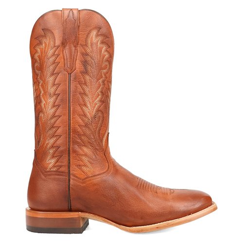 Dan Post Boots Jerry Embroidered Pull On Square Toe Cowboy Boots - Brown - DP.7041