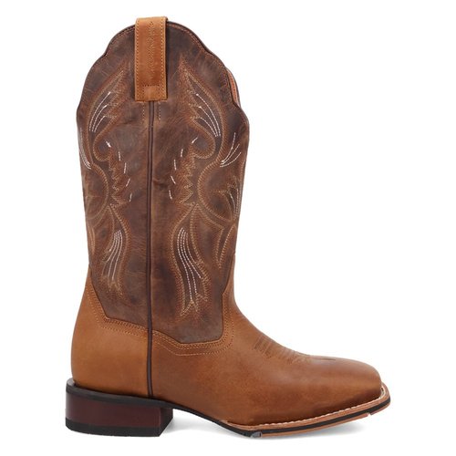 Dan Post Boots Jillian Embroidered Square Toe Pull On Cowboy Boots - Brown - DP.5207
