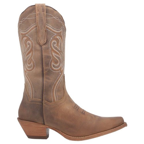 Dan Post Boots Karmel Embroidered Pull On Snip Toe Cowboy Boots - Brown - DP.0051