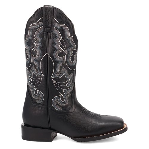 Dan Post Boots Lizzie Embroidered Square Toe Pull On Cowboy Boots - Black - DP.5209