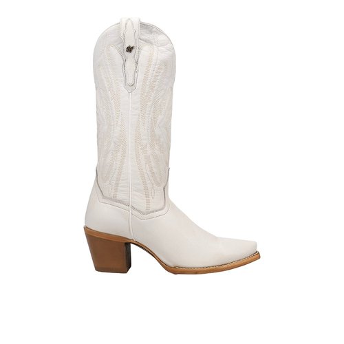 Dan Post Boots Mila Leather Snip Toe Pull On Cowboy Boots - White - DP.7161