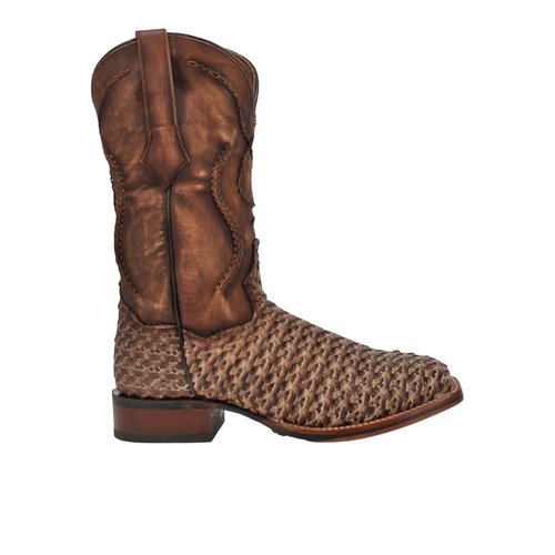 Dan Post Boots Stanley Square Toe Pull On Cowboy Boots - Brown - DP.4903