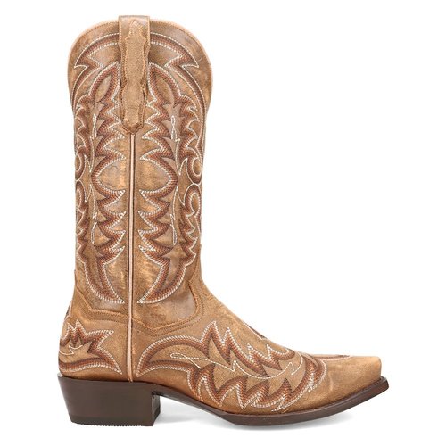 Dan Post Boots TritOn Embroidered Snip Toe Pull On Cowboy Boots - Brown - DP.7033