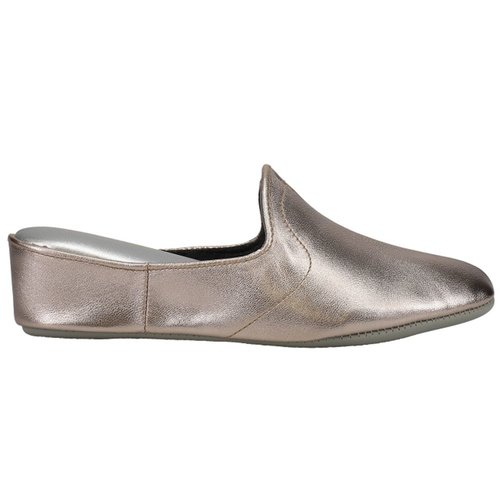 Daniel Green Glamour Metallic Slip On Slippers - Grey/Silver - 40.02LB