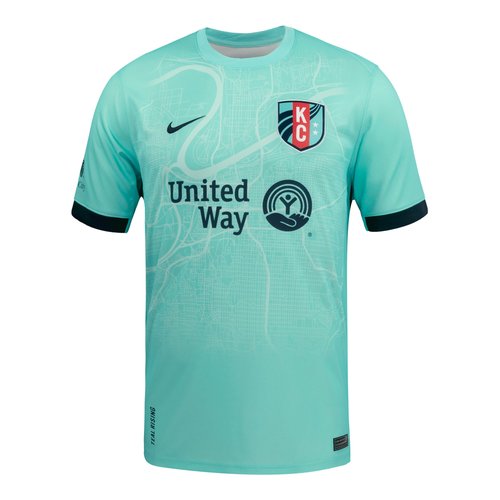Debinha de Oliveira KC Current 2025 Stadium Away Nike Dri-FIT NWSL Replica Jersey - Hyper Turquoise - P35556KCDO-HYT