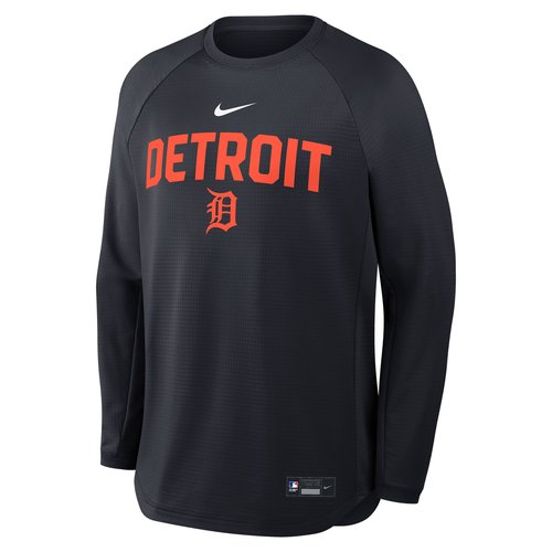 Detroit Tigers Authentic Collection Nike Dri-FIT Pullover Crew - Navy - 04H211L5DG-776