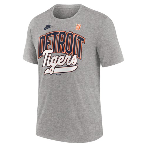 Detroit Tigers Cooperstown Retro Nike MLB T-Shirt - Grey Heather - NJFD06GD61-PY9