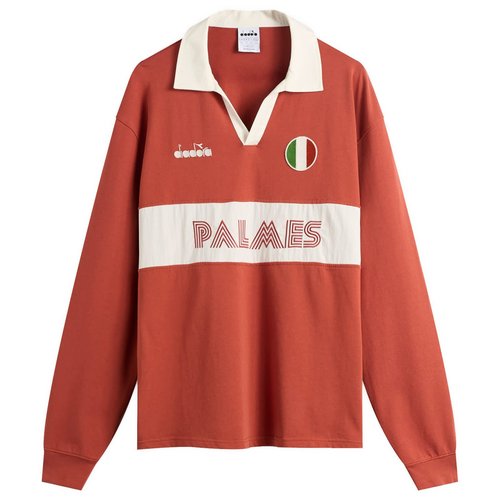 Diadora x Palmes Legacy Long Sleeve Polo - Brown Burnt Brick - 502.182428-30167