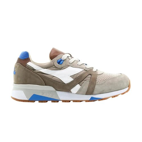 Chaussures Diadora N9000 'Made In Italy' - Modèle Rétro Argent Et Bleu - Taille US 9 - Occasion Très Bon état