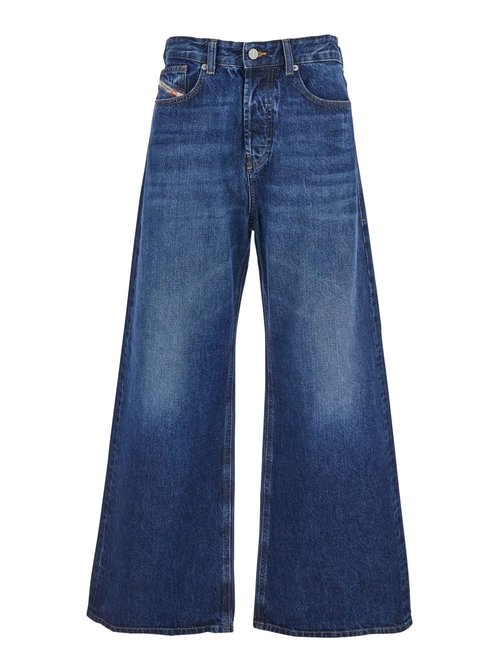 Diesel d-sire 1996 Blue Jeans With Wide Leg And Logo Patch On The Rear In Denim - A0692609I2701