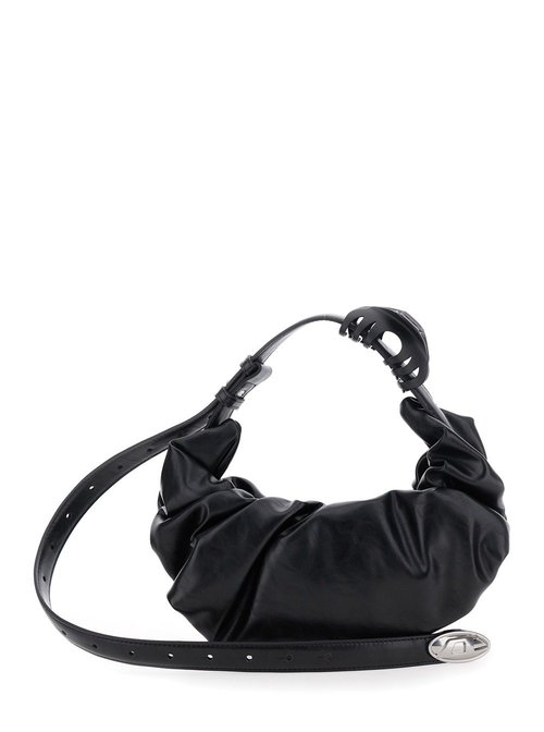 Diesel grab D Black Handbag With Adjustable Shoulder Strap And Hair Clip Detail On The Handle In Ecoleather - X10479P8657_T8013