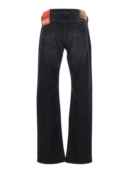 Diesel larkee Black Jeans With Logo Patch On The Rear And Tapered Leg In Denim Man - 00C06Q0DBDT02