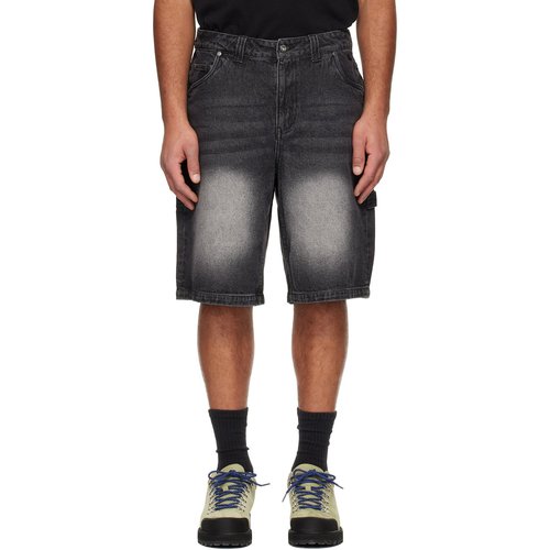 Dime Black Classic Denim Shorts - Sandblasted Black - DIMEHO2521BLK