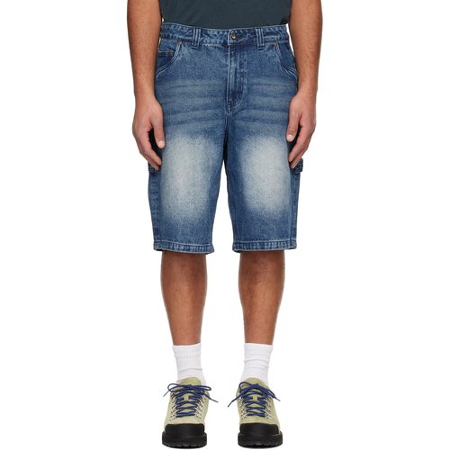 Dime Blue Classic Denim Shorts - Faded Indigo - DIMEHO2521IND