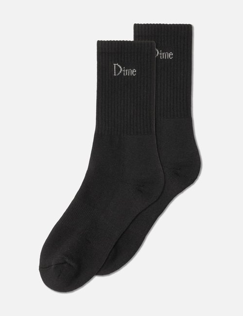 Dime Classic 2 Pack Long Socks - Black