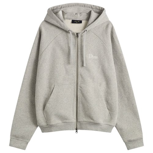 Dime Classic Small Logo Zip Hoodie - Heather Gray - DIMESP2645GRY