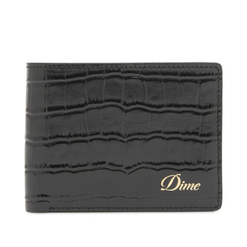 Dime Croc Bifold Wallet - Black - DIMEHO2533BLK
