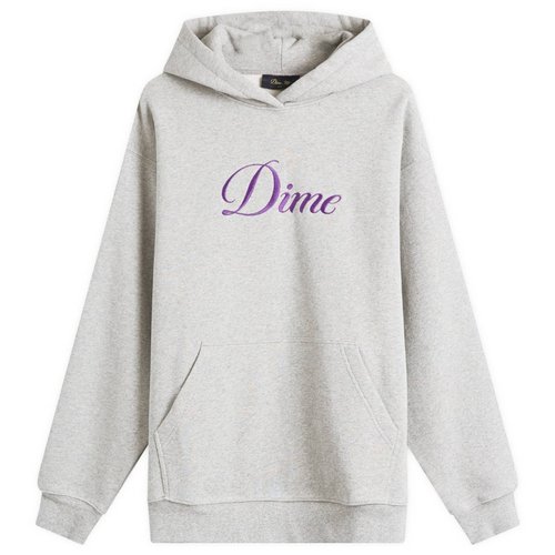 Dime Cursive Hoodie - Heather Grey - DIMEFA2556GRY