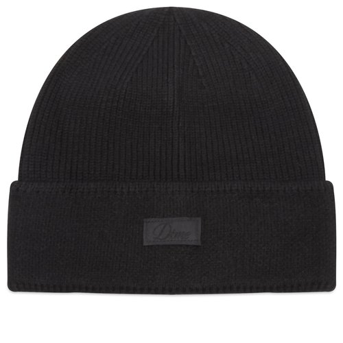 Dime Cursive Rib Beanie - Black - DIMEHO2529BLK