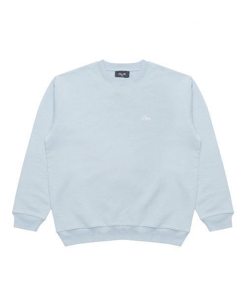 Dime Cursive Small Logo Crewneck - Blue - DIMESU2538BLU