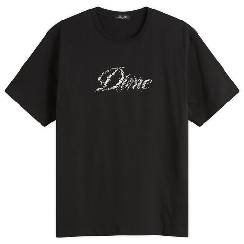 Dime Cursive Smashed T-Shirt - Black - DIMESP2658BLK